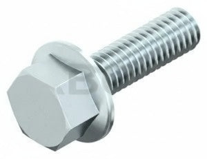 DIN 6921 Hexagon Flange Bolt with Ribbed Flange, Zinc Plated, Class 100