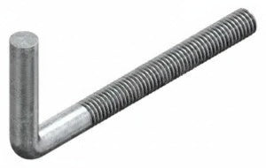 Hook anchor Steel Hot dip galvanized 4.8 oversized,100 mm hook