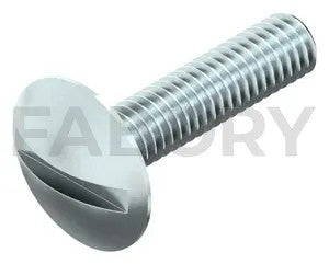 Slotted mushroom head Steel Zinc plated