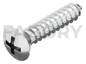 Cross recessed raised countersunk head tapping screw DIN 7983 C-H Steel Nickel plated