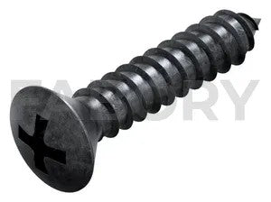 Cross recessed raised countersunk head tapping screw DIN 7983 C-H Steel Zinc plated black passivated