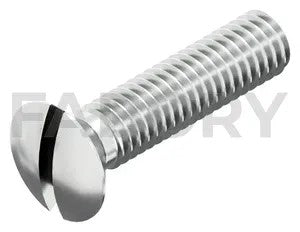 Slotted raised countersunk head screw DIN 964 Brass CU2/CU3 Chrome plated