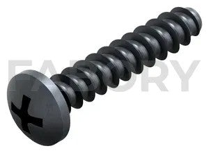 Pan head screw for thermo plastics Steel Zinc plated black passivated