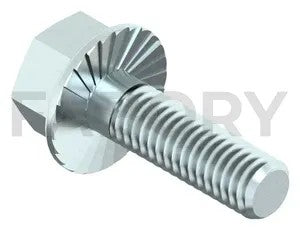DIN 6921 Hexagon Flange Bolt with Toothed Flange, Zinc Plated, Class 90/100