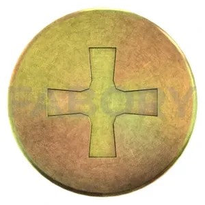 Cross recessed raised cheese head screw DIN 7985-H Steel Zinc plated yellow passivated 4.8