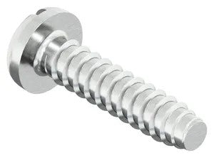 Slotted pan head tapping screw DIN 7971 F Steel Nickel plated without point
