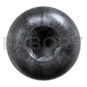 Hexalobular socket pan head tapping screw ISO 14585 C Steel Zinc plated black passivated