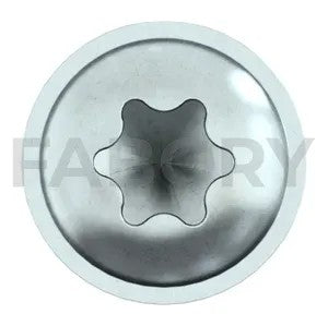 Hexalobular pan head screws with collar RST Steel Zinc plated