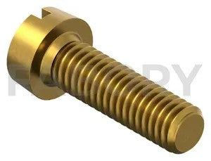 Slotted cheese head screw DIN 84 Steel Zinc plated yellow passivated 4.8