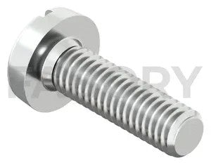 Slotted pan head screw DIN 85 Brass CU2/CU3 Nickel plated