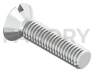 Slotted raised countersunk head screw DIN 964 Brass CU2/CU3 Chrome plated