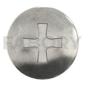 Cross recessed pan head tapping screw with flat end DIN 7981 F Stainless steel A2