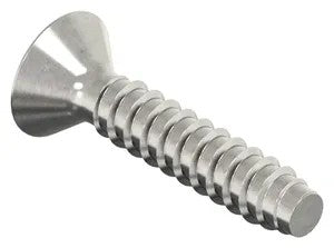 Cross recessed countersunk head tapping screw with flat end DIN 7982 F-H Stainless steel A2