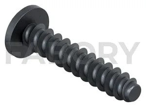 Pan head screw for thermo plastics Steel Zinc plated black passivated